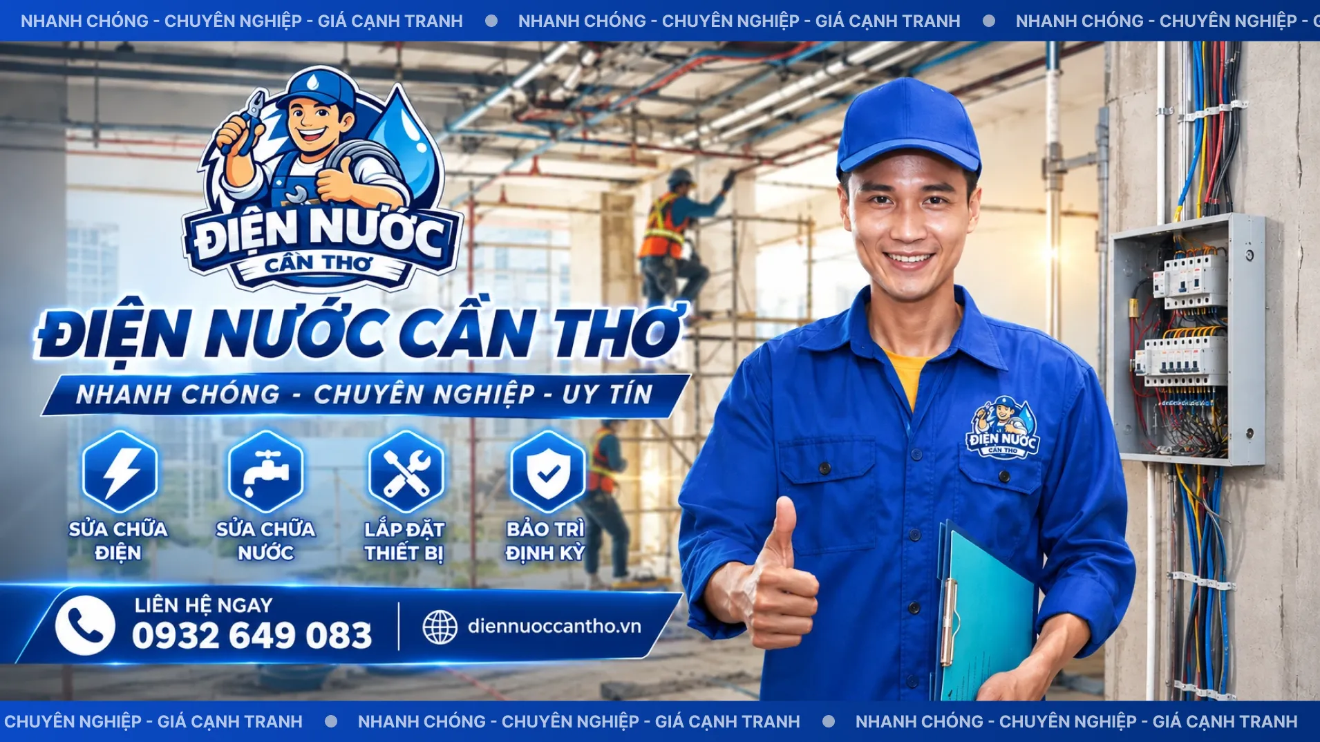Điện Nước Cần Thơ - Thi công sửa chữa điện nước Uy tín - Chuyên Nghiệp